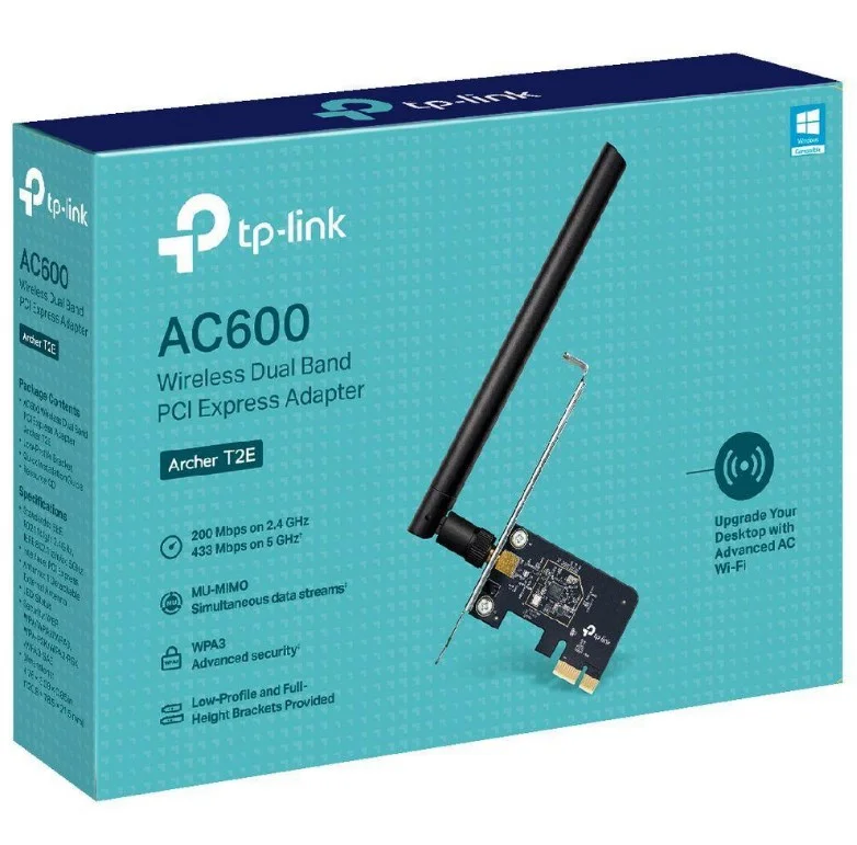 Wireless Adaptador Pci-express Tp-link Archer T2e Ac600 Dual Band - Cod: 4519